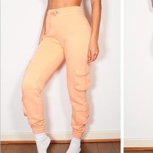 orange detail joggers